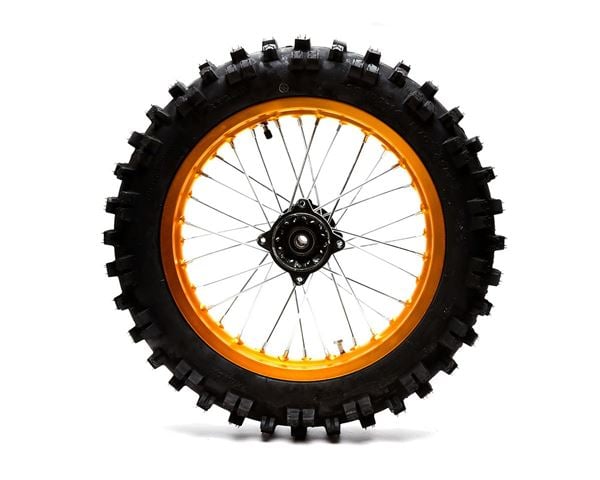 Pit Bike Gold Rear Wheel 14 Inch Kenda Tyre