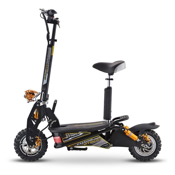 Chaos GT1600 Sport 48v Lithium Hub Drive Off Road Black Adult Electric Scooter