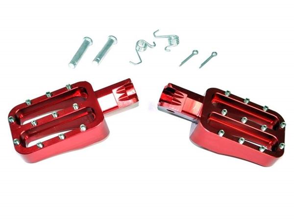 Red CNC Pit Bike Foot Pegs