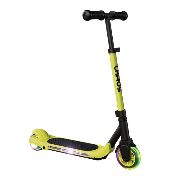 Chaos 60w Funky Light Colour Wheel Yellow Kids Electric Scooter