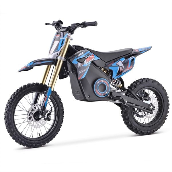 FunBikes MXR 1600w 48v Lithium Electric Motorbike 14/12 68cm Blue Kids Dirt Bike