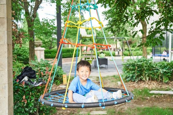 100cm Giant Round Nest Tree Swing Set for Kids Adjustable Hanging Ropes
