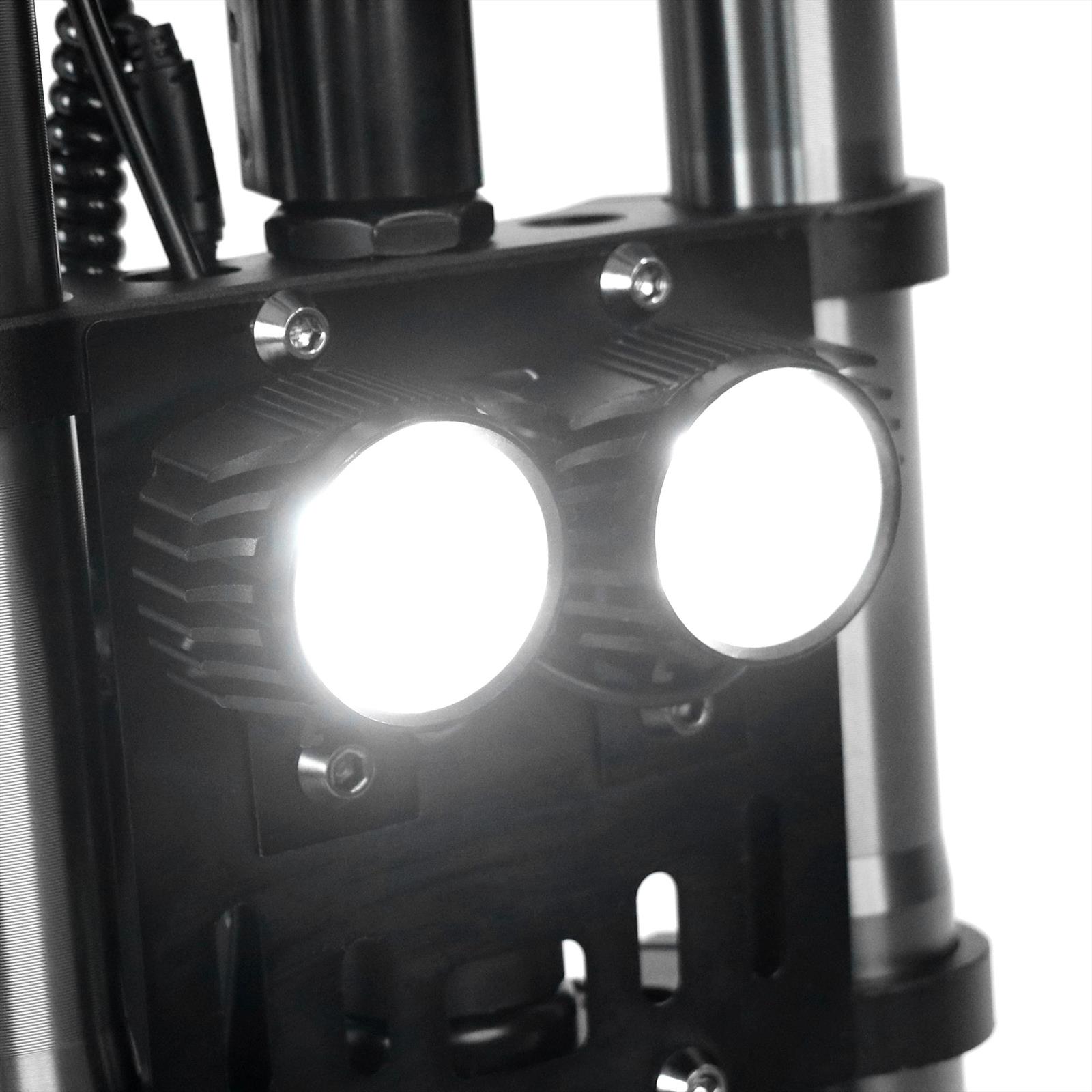 Twin Motorcycle-Style Floodlights