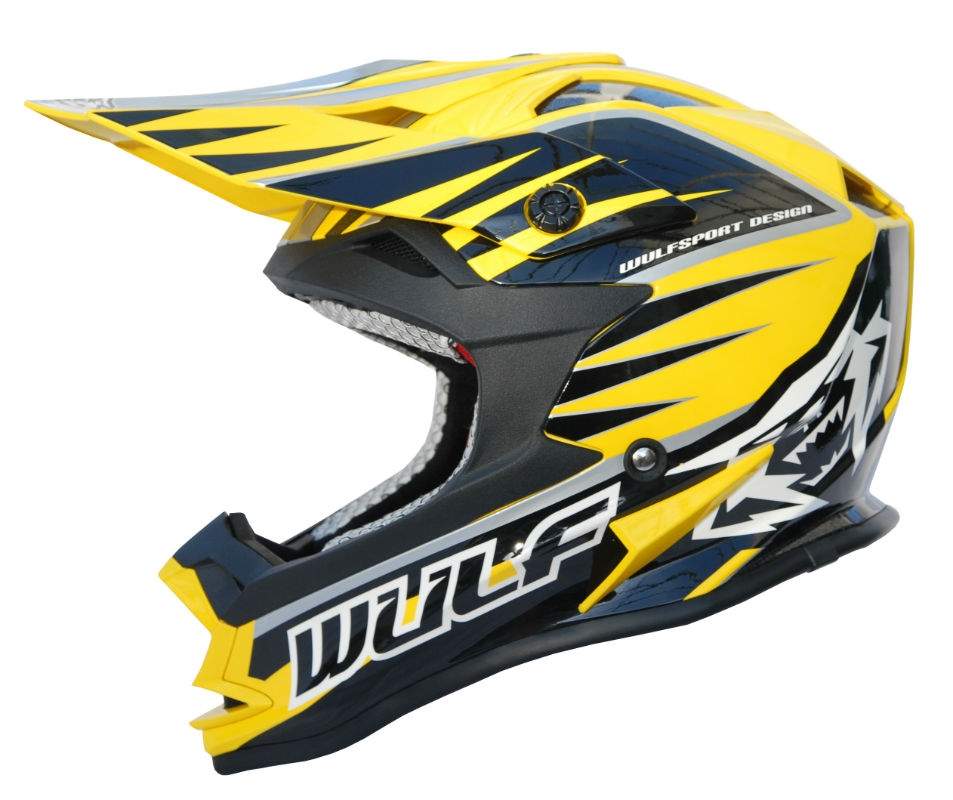 Kids Motorcycle MX Motocross Set Wulfsport Defender Helmet Boot Brace Red #D2 