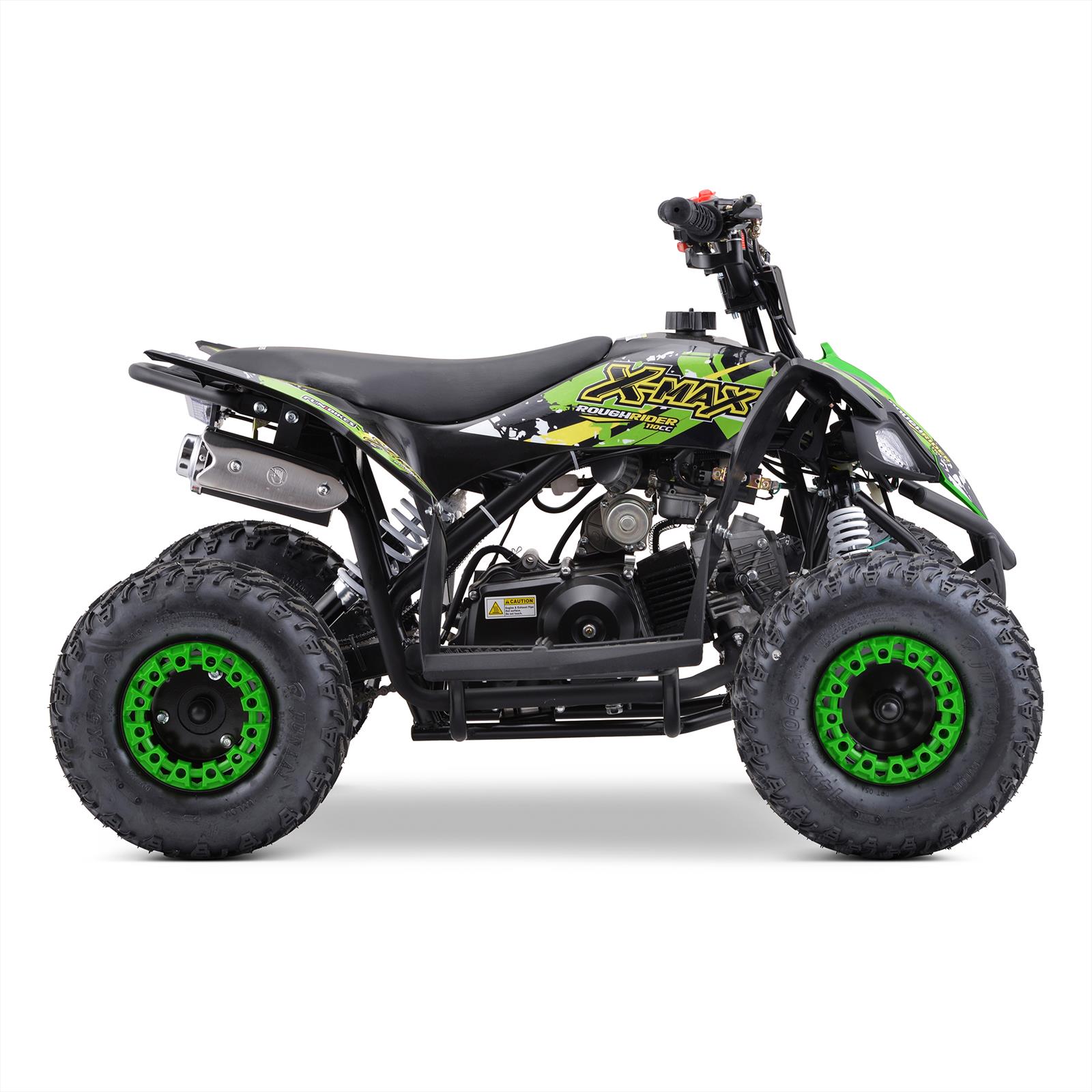 FunBikes X-Max Roughrider 110cc Green Junior Petrol Quad Bike