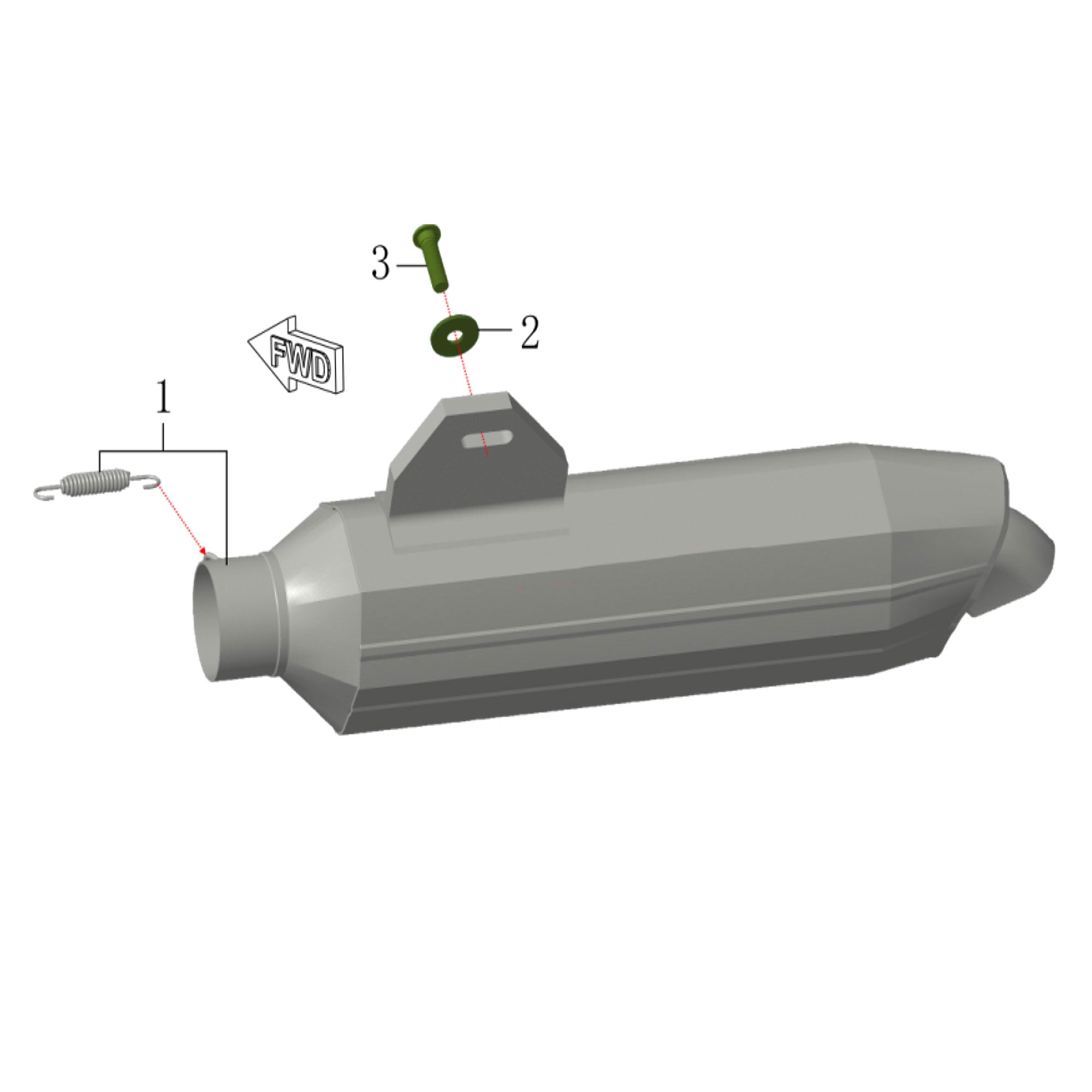 Off Road 250 300cc Silencer Rock Wool main image 1