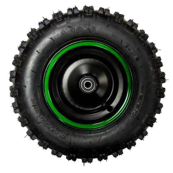 Funbikes 96 Big Wheel Petrol Mini Quad Green Front Wheel