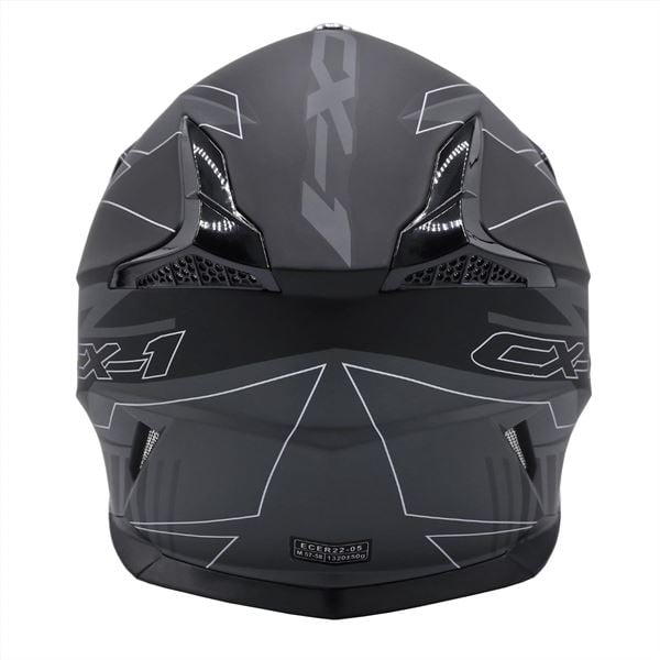 Chaos CX-1 Adult Motocross Crash Helmet Matt Black