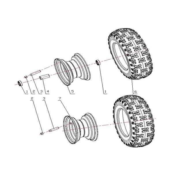FunBikes 79CC FunKart Front Wheel With Tyre
