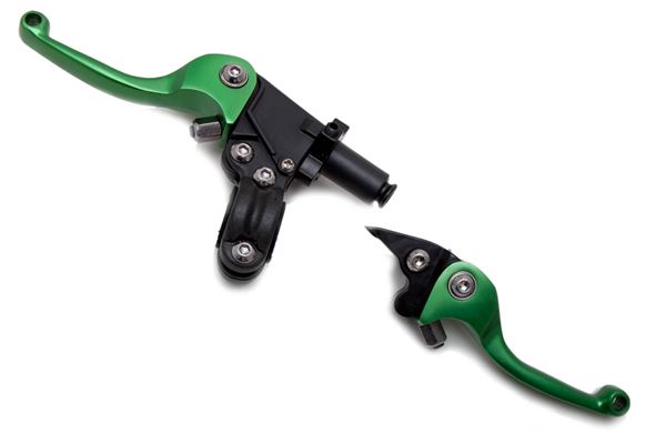 Pit Bike CNC Folding Levers Green