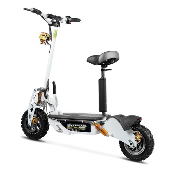 Chaos 1000w 48v SLA Hub Drive White Off Road Electric Scooter