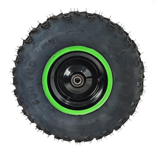 FunBikes Funkart Pro 98cc Petrol Go Kart Complete Front Wheel Green LHS