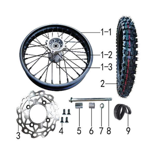 M2R KMX-R 140 Pit Bike Brake Disc Bolts