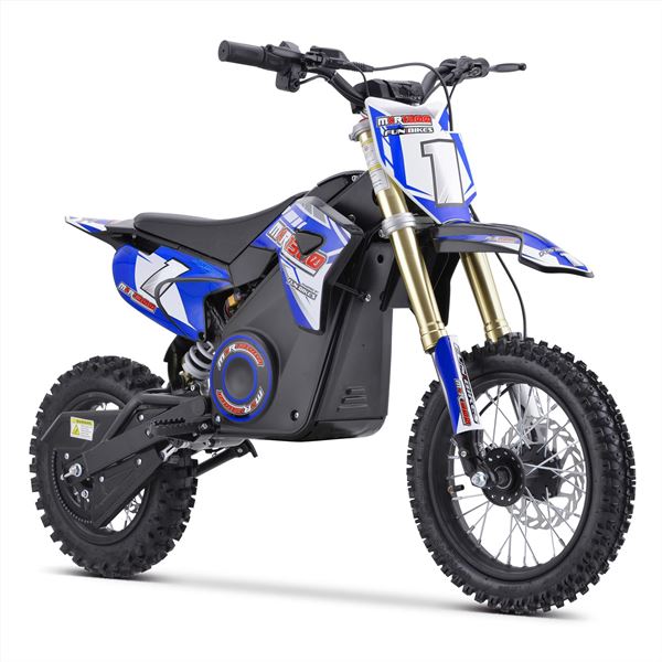 FunBikes MXR 1300w 48v Lithium Electric Motorbike 12/10 65cm Blue Kids Dirt Bike