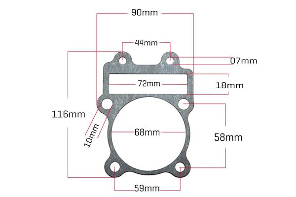 M2R KX160MX KM160SM KMX160 Pit Bike Cylinder Head Gasket