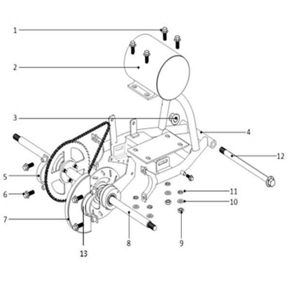 Funbikes Toxic Electric Mini Quad V2 Rear Swing Arm