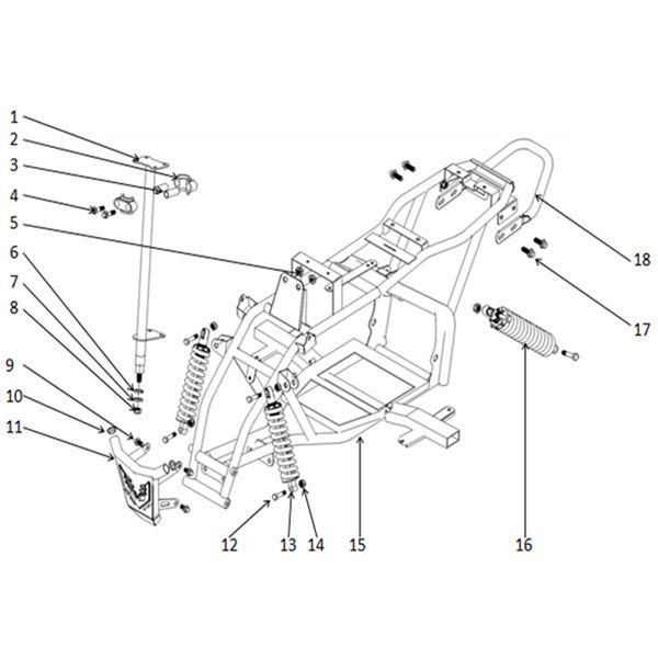 T-Max Roughrider 1000w Quad Bike Steering Column Frame Clamp Lock Nut