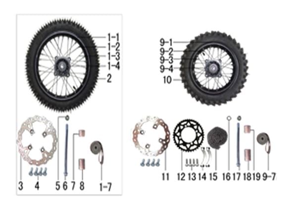 M2R KMX-R 140 Pit Bike 190mm Rear Brake Disc