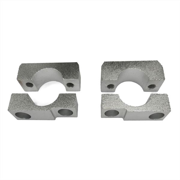 Pit Bike Silver Fat Bar Oval Clamps 28mm