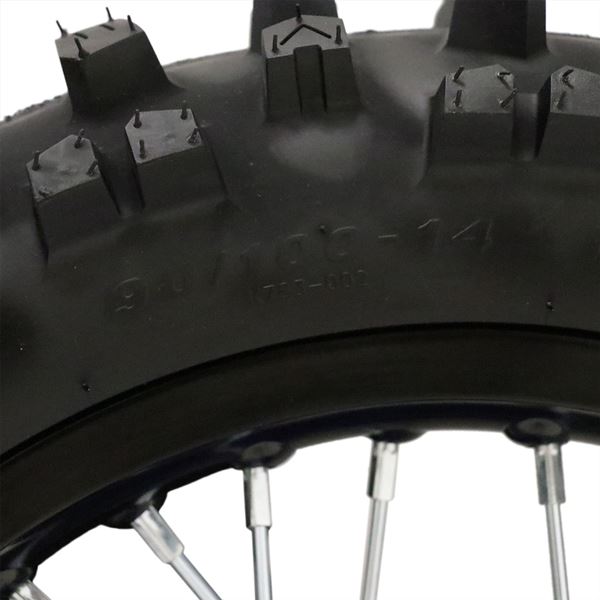 Pit Bike Blue CNC Wheel Set with Kenda Tyres & SDG Hubs - 17''F / 14''R