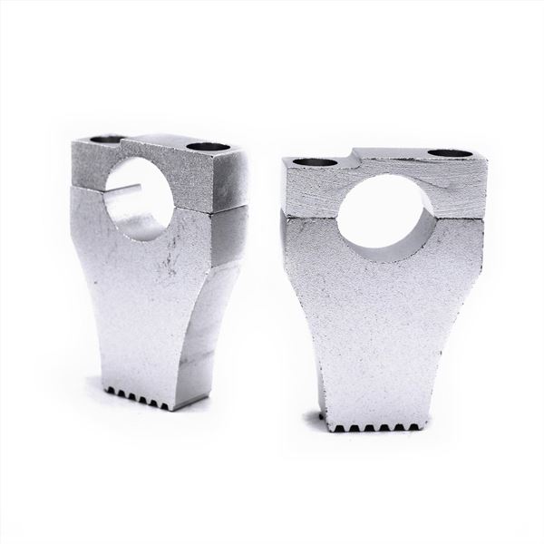 Pit Bike Silver Fat Bar Slotted Clamps 28mm