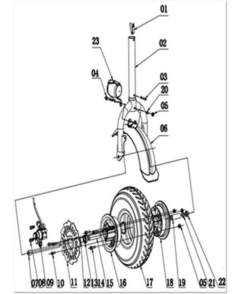 Funbikes Uber S1000W 36v Front Rear Axle