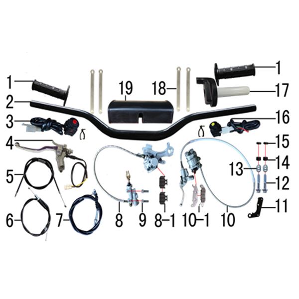 M2R M1 250cc Dirt Bike Fat Bar Handlebars