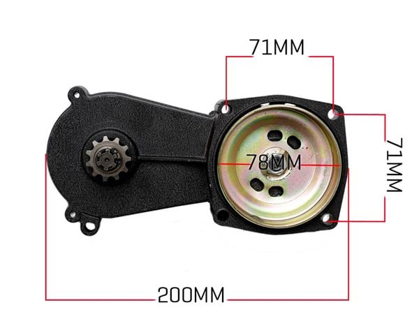 Funbikes 96 Big Wheel Petrol Mini Quad Gearbox