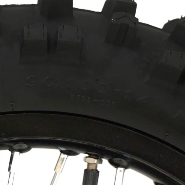 Pit Bike Black CNC Wheel Set with Kenda Tyres & SDG Hubs - 17''F / 14''R