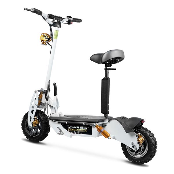 Chaos 1600w 48v SLA Hub Drive White Off Road Electric Scooter