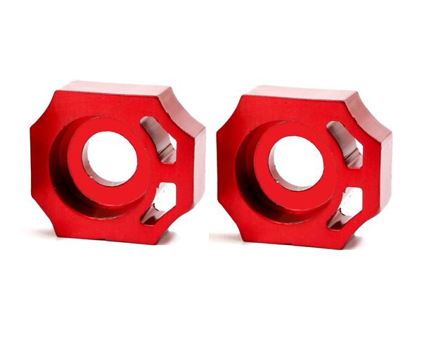 Pit Bike Red Chain Adjusters 15mm