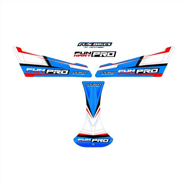 FunBikes FunKart Pro 98cc Petrol Go Kart Blue Sticker Kit