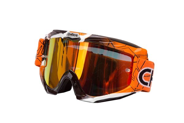 Chaos Kids MX Goggles Orange Black