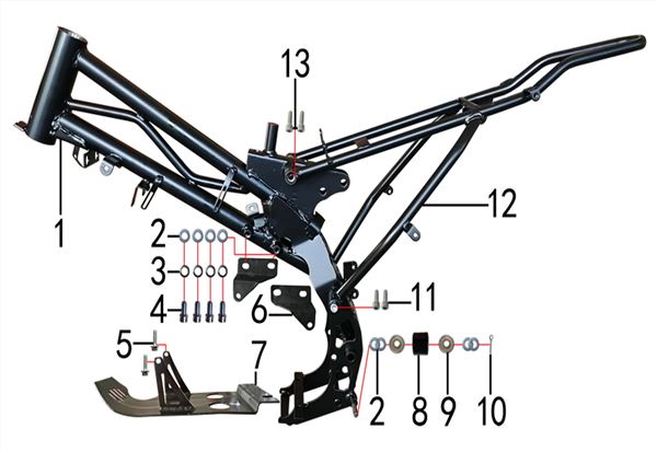 M2R KMX-R 160 Pit Bike Frame Engine Hanger Bolt