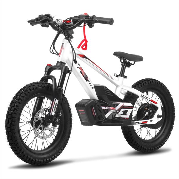 Amped A16 Pro 400w 36v 5ah Li White Kids Electric Balance Bike