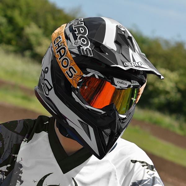 Chaos Kids Motocross Crash Helmet Black