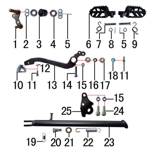 Ten10 250R Dirt Bike Side Stand Return Spring
