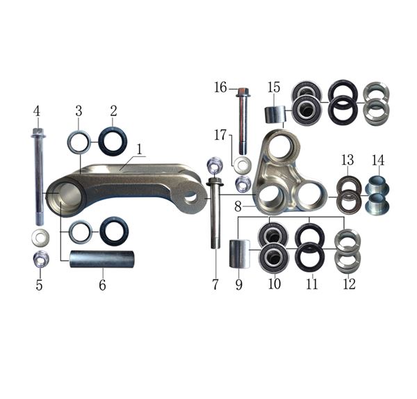 10Ten 250R Dirt Bike Rear Linkage Arm