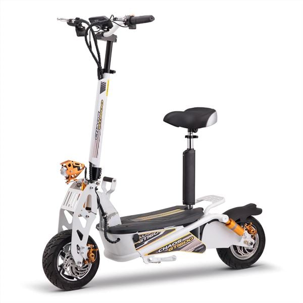 Chaos GT1600 Sport 48v Lithium Big Wheel White Adult Electric Scooter
