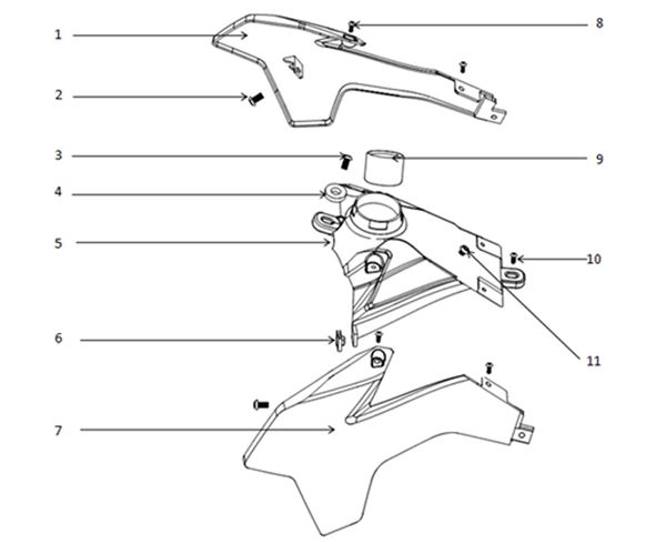Funbikes MXR Dirt Bike Petrol Tank To Frame Fixing Front Bolt