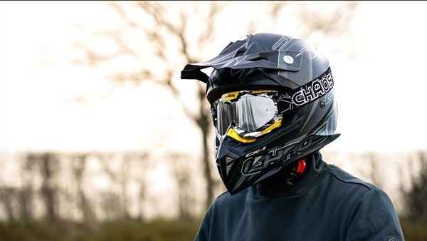 Chaos CS-1 Adult Motocross Crash Helmet Inferno Red