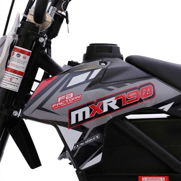 FunBikes MXR 790w Lithium Electric Motorbike 61cm Grey Kids Dirt Bike
