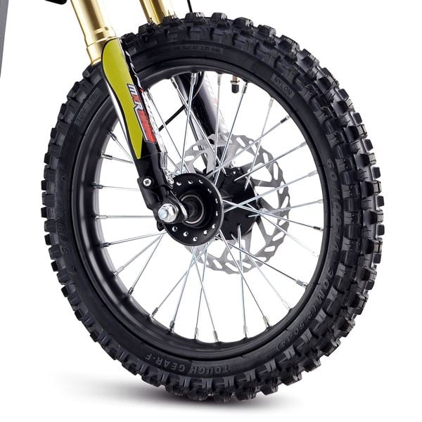 FunBikes MXR 1500w 48v Lithium Electric Motorbike 14/12 68cm Yellow Kids Dirt Bike