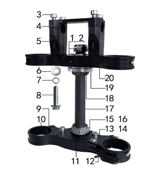 M2R RF140 S2 Pit Bike Fork Triple Clamp Pinch Bolt
