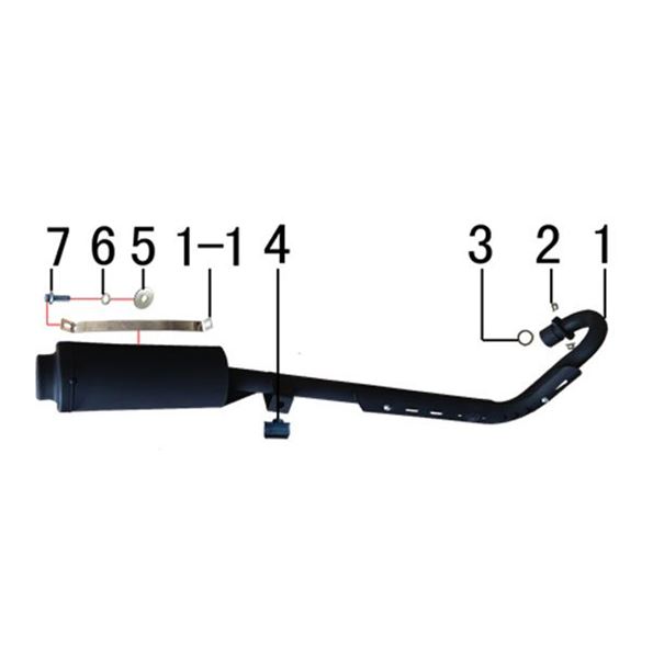 M2R KX110F Pit Bike Exhaust