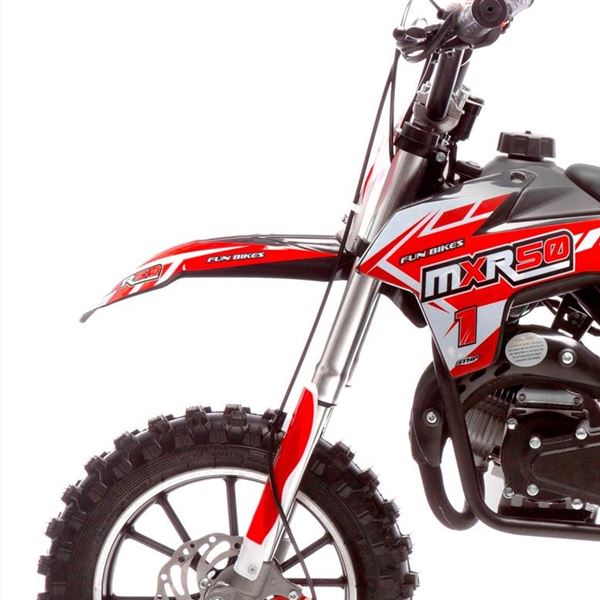 FunBikes MXR 50cc Motorbike 61cm Red/Black Kids Dirt Bike