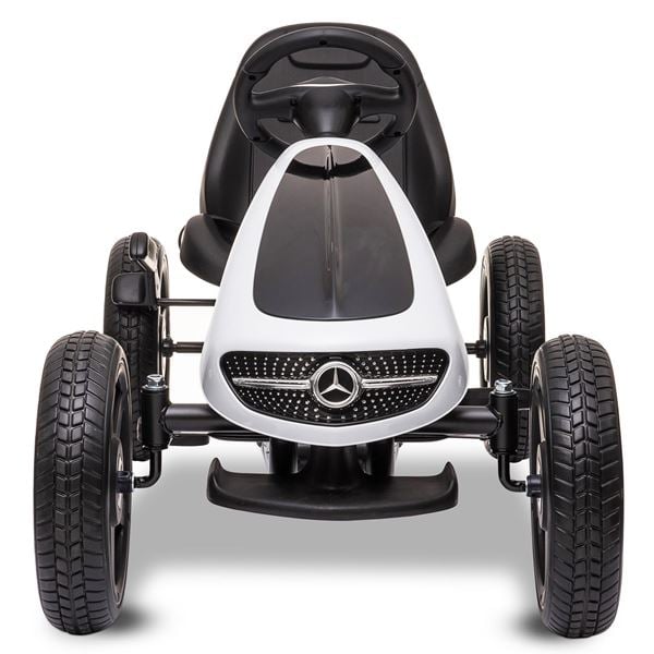 Mercedes Licensed White Pedal Go Kart