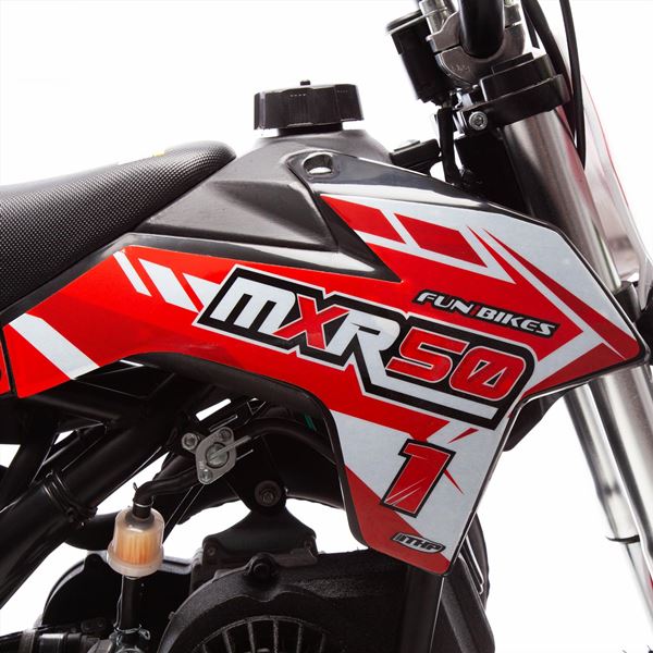 FunBikes MXR 50cc 61cm Red Black Kids Mini Dirt Motorbike