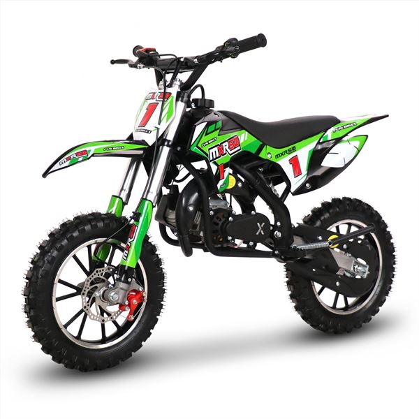 FunBikes MXR 50cc 61cm Green Black Kids Mini Dirt Motorbike