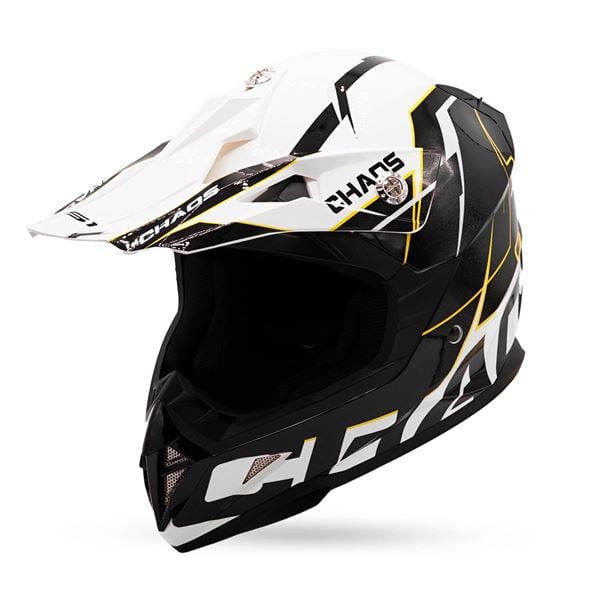 Chaos CS-1 Adult Motocross Crash Helmet White